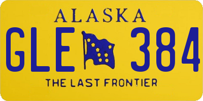 AK license plate GLE384