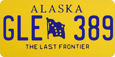 AK license plate GLE389