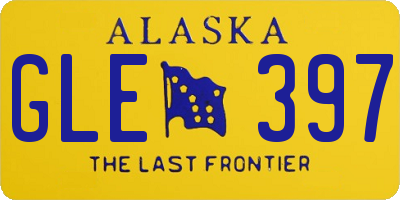 AK license plate GLE397