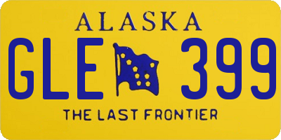 AK license plate GLE399