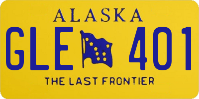 AK license plate GLE401