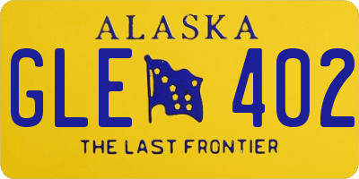 AK license plate GLE402