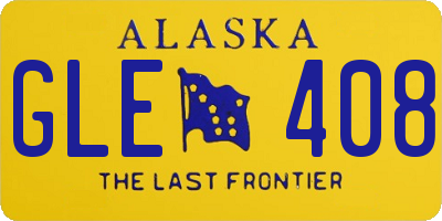 AK license plate GLE408