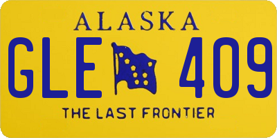 AK license plate GLE409