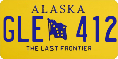 AK license plate GLE412