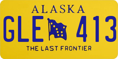 AK license plate GLE413