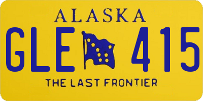 AK license plate GLE415