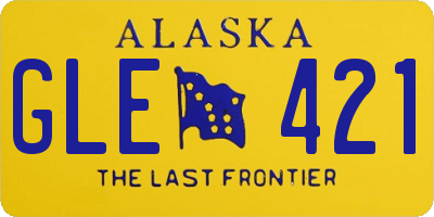 AK license plate GLE421