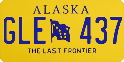 AK license plate GLE437