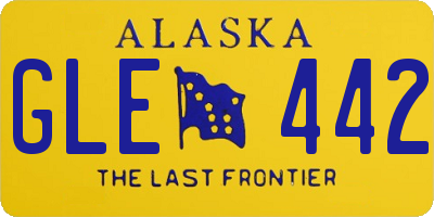 AK license plate GLE442