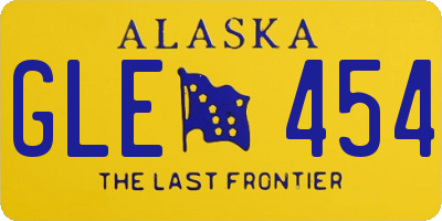AK license plate GLE454