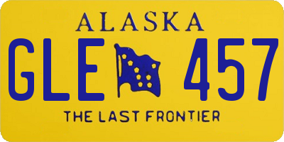 AK license plate GLE457