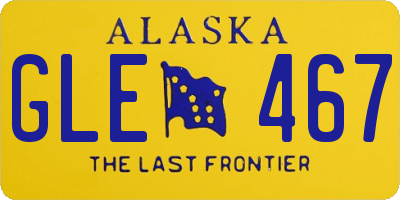 AK license plate GLE467
