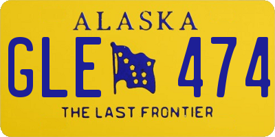 AK license plate GLE474