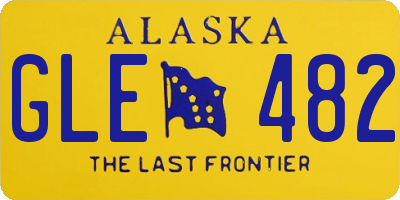 AK license plate GLE482