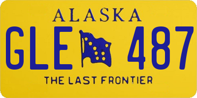 AK license plate GLE487