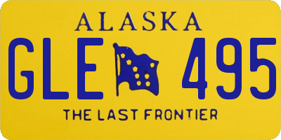 AK license plate GLE495