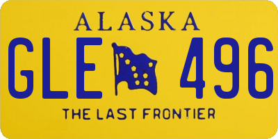 AK license plate GLE496