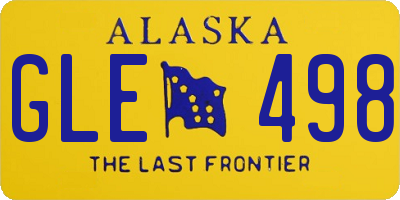 AK license plate GLE498