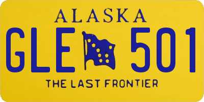 AK license plate GLE501