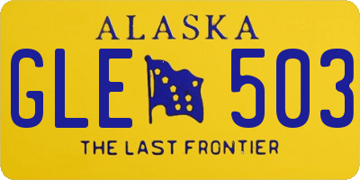 AK license plate GLE503