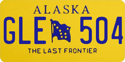 AK license plate GLE504