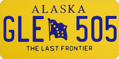 AK license plate GLE505