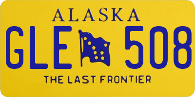 AK license plate GLE508