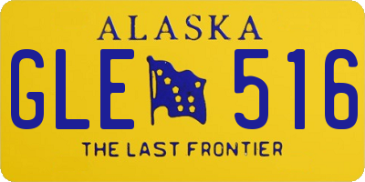 AK license plate GLE516