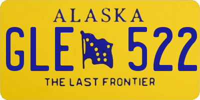 AK license plate GLE522