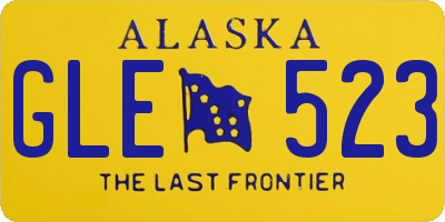 AK license plate GLE523