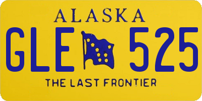 AK license plate GLE525
