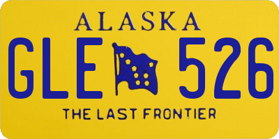AK license plate GLE526