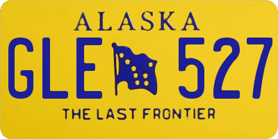 AK license plate GLE527