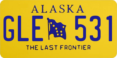 AK license plate GLE531