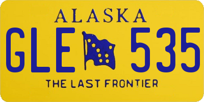 AK license plate GLE535
