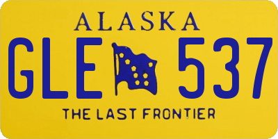AK license plate GLE537