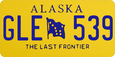 AK license plate GLE539