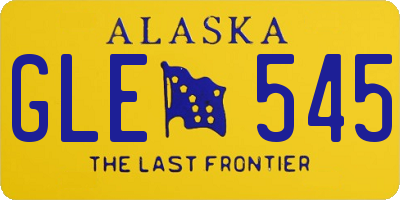 AK license plate GLE545