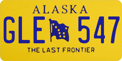 AK license plate GLE547