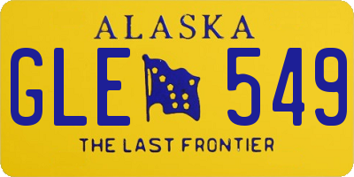 AK license plate GLE549