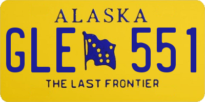 AK license plate GLE551