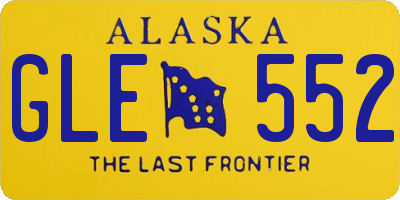 AK license plate GLE552