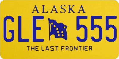 AK license plate GLE555