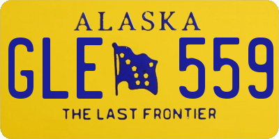 AK license plate GLE559
