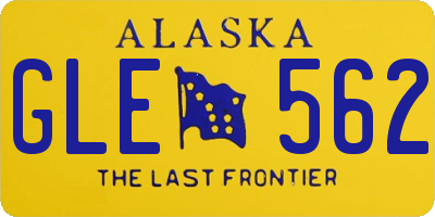AK license plate GLE562