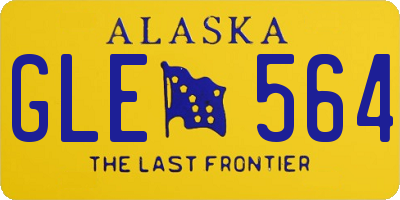 AK license plate GLE564