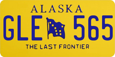 AK license plate GLE565