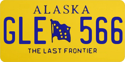 AK license plate GLE566