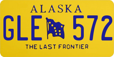 AK license plate GLE572